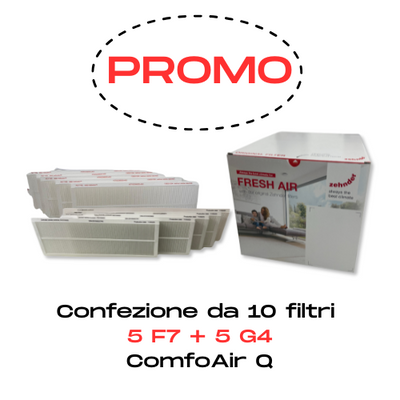 PROMO Set 5 filtri G4 + 5 filtri F7 - ComfoAir Q