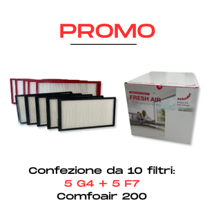 PROMO Set 5 filtri G4 + 5 filtri F7 - Comfoair 200
