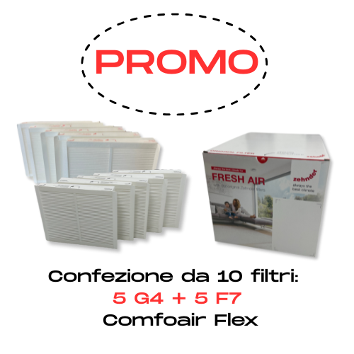 Set 5 filtri G4 + 5 filtri F7 - Comfoair Flex